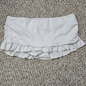 Mossimo White Ruffled Swim Skirt